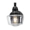 Westinghouse Fixture Wall Outdoor 60W Dusk to Dawn Eddystone, Matte Black Clear Seed Glass 6121200 - alternate 4